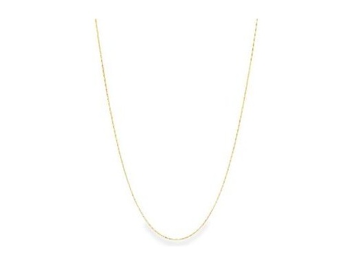 18K Yellow Gold Curb Chain Necklace – 18 Inches